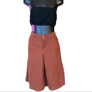 Zara Brown Corduroy A-line Skirt Size 8